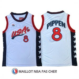 Maillot USA 1996 Pippen 8 Blanc
