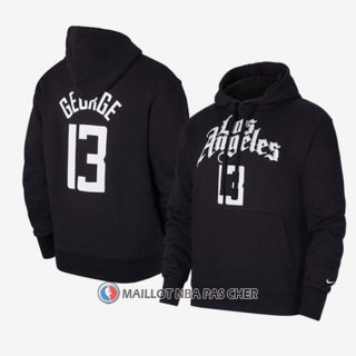 Veste a Capuche Los Angeles Clippers Paul George Ville Noir