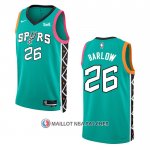 Maillot San Antonio Spurs Dominick Barlow NO 26 Ville 2022-23 Vert