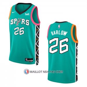 Maillot San Antonio Spurs Dominick Barlow NO 26 Ville 2022-23 Vert