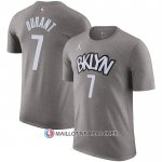 Maillot Manche Courte Brooklyn Nets Kevin Durant Statement Gris