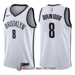 Maillot Brooklyn Nets Spencer Dinwiddie Association 8 2017-18 Blanc
