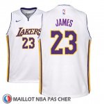 Maillot Enfant Los Angeles Lakers Lebron James No 23 Association 2017-18 Blanc