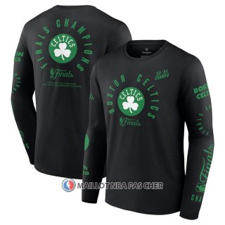 Maillot Manches Longues Boston Celtics 2024 NBA Finals Champions Drive To The Hoop Noir