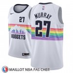 Maillot Denver Nuggets Jamal Murray No 27 Ciudad 2018-19 Blanc
