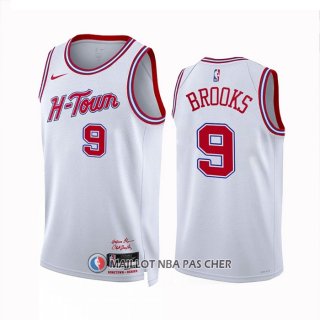 Maillot Houston Rockets Dillon Brooks NO 9 Ville 2023-24 Blanc