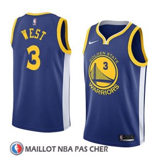 Maillot Golden State Warriors David West 3 Icon 2018 Bleu