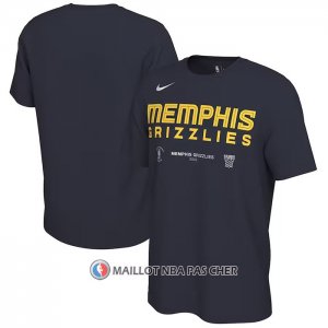 Maillot Manche Courte Memphis Grizzlies 2023 NBA Playoffs Mantra Bleu