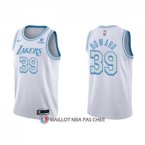 Maillot Los Angeles Lakers Dwight Howard NO 39 Ville 2021-22 Blanc