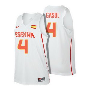 Maillot Espana 2016 Gasol 4 Blanc