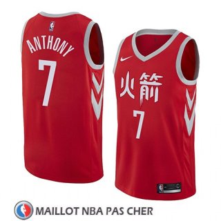 Maillot Houston Rockets Carmelo Anthony Ciudad 2018 Rouge