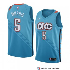 Maillot Oklahoma City Thunder Markieff Morris Ville 2018-19 Bleu  Maillot Oklahoma City Thunder Markieff Morris Ville 2018-19 Bleu