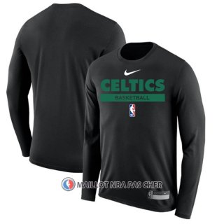 Maillot Manches Longues Boston Celtics Practice Performance 2022-23 Noir