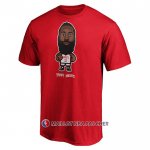 Maillot Manche Courte Houston Rockets James Harden Star Player Rouge