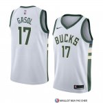 Maillot Milwaukee Bucks Bucks Pau Gasol Association 2018 Blanc