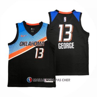 Maillot Oklahoma City Thunder Paul George NO 13 Ville 2020-21 Noir