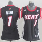 Maillot Femme de Bosh Miami Heat #1 Noir
