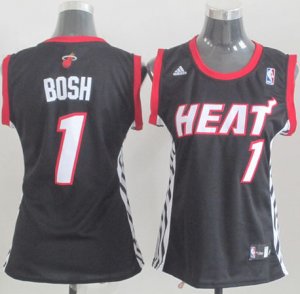 Maillot Femme de Bosh Miami Heat #1 Noir