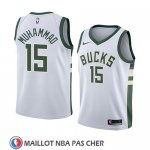 Maillot Milwaukee Bucks Shabazz Muhammad No 15 Association 2018 Blanc