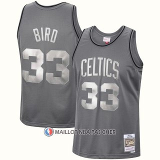 Maillot Boston Celtics Larry Bird NO 33 Mitchell & Ness 1985-86 Gris