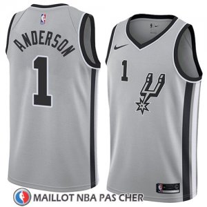 Maillot San Antonio Spurs Kyle Anderson No 1 Statement 2018 Gris