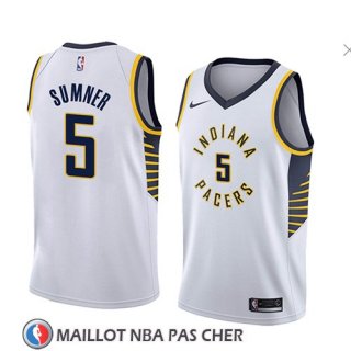 Maillot Indiana Pacers Edmond Sumner No 5 Association 2018 Blanc
