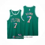 Maillot Boston Celtics Jaylen Brown NO 7 75th Bandera Edition Vert