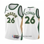 Maillot Boston Celtics Dj Steward NO 26 Ville 2023-24 Blanc