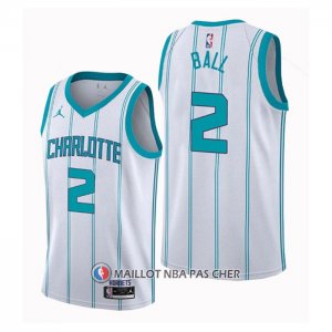 Maillot Charlotte Hornets Lamelo Ball Hardwood Classics 2020-21 Blanc