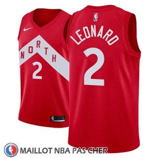 Maillot Tornto Raptors Kawhi Leonard No 2 Earned 2018-19 Rouge