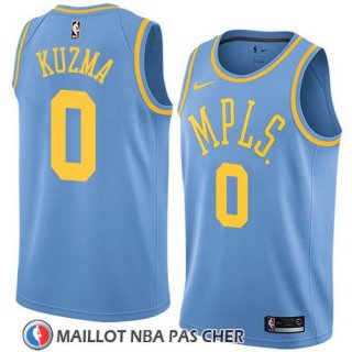 Maillot Lakers Kyle Kuzma 0 Classic 2017-18 Bleu