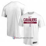 Maillot Manche Courte Cleveland Cavaliers Practice Performance 2022-23 Blanc
