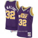 Maillot Utah Jazz Karl Malone NO 32 Mitchell & Ness 1991-92 volet