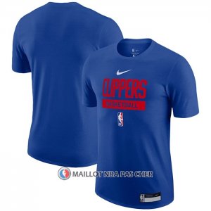 Maillot Manche Courte Los Angeles Clippers Practice Performance 2022-23 Bleu