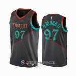 Maillot Washington Wizards Eugene Omoruyi NO 97 Ville 2023-24 Noir