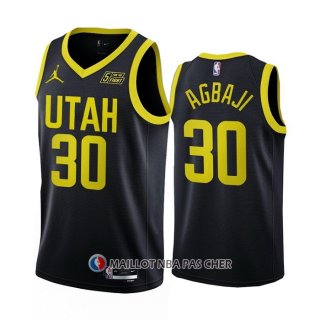 Maillot Utah Jazz Ochai Agbaji NO 30 Statement 2022-23 Noir