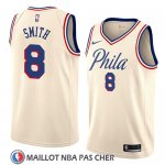 Maillot Philadelphia 76ers Zhaire Smith No 8 Ciudad 2018 Crema