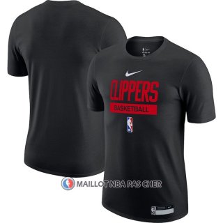 Maillot Manche Courte Los Angeles Clippers Practice Performance 2022-23 Noir