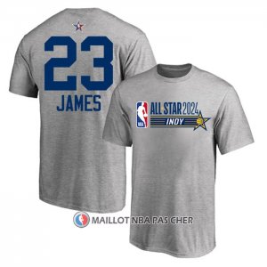 Maillot Manche Courte All Star 2024 LeBron James Gris