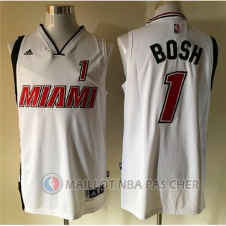Maillot Blanc Bosh Miami Version Heat Revolution 30