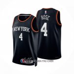 Maillot New York Knicks Derrick Rose NO 4 Select Series Noir