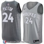 Maillot Minnesota Timberwolves Justin Patton No 24 Ciudad 2018 Gris