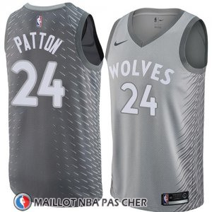 Maillot Minnesota Timberwolves Justin Patton No 24 Ciudad 2018 Gris
