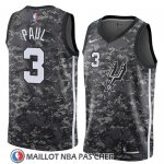 Maillot San Antonio Spurs Brandon Paul No 3 Ciudad 2018 Gris