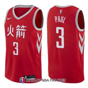 Maillot Houston Rockets Chris Paul Ciudad 3 2017-18 Rouge