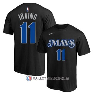 Maillot Manche Courte Dallas Mavericks Kyrie Irving Ville 2023-24 Noir