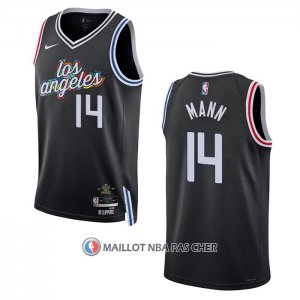 Maillot Los Angeles Clippers Terance Mann NO 14 Ville 2022-23 Noir