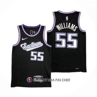 Maillot Sacramento Kings Jason Williams NO 55 Ville 2021-22 Noir