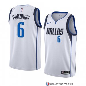 Maillot Dallas Mavericks Kristaps Porzingis Association 2018-19 Blanc