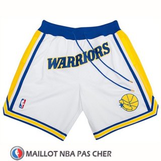 Short Golden State Warriors Just Don Classic Blanc